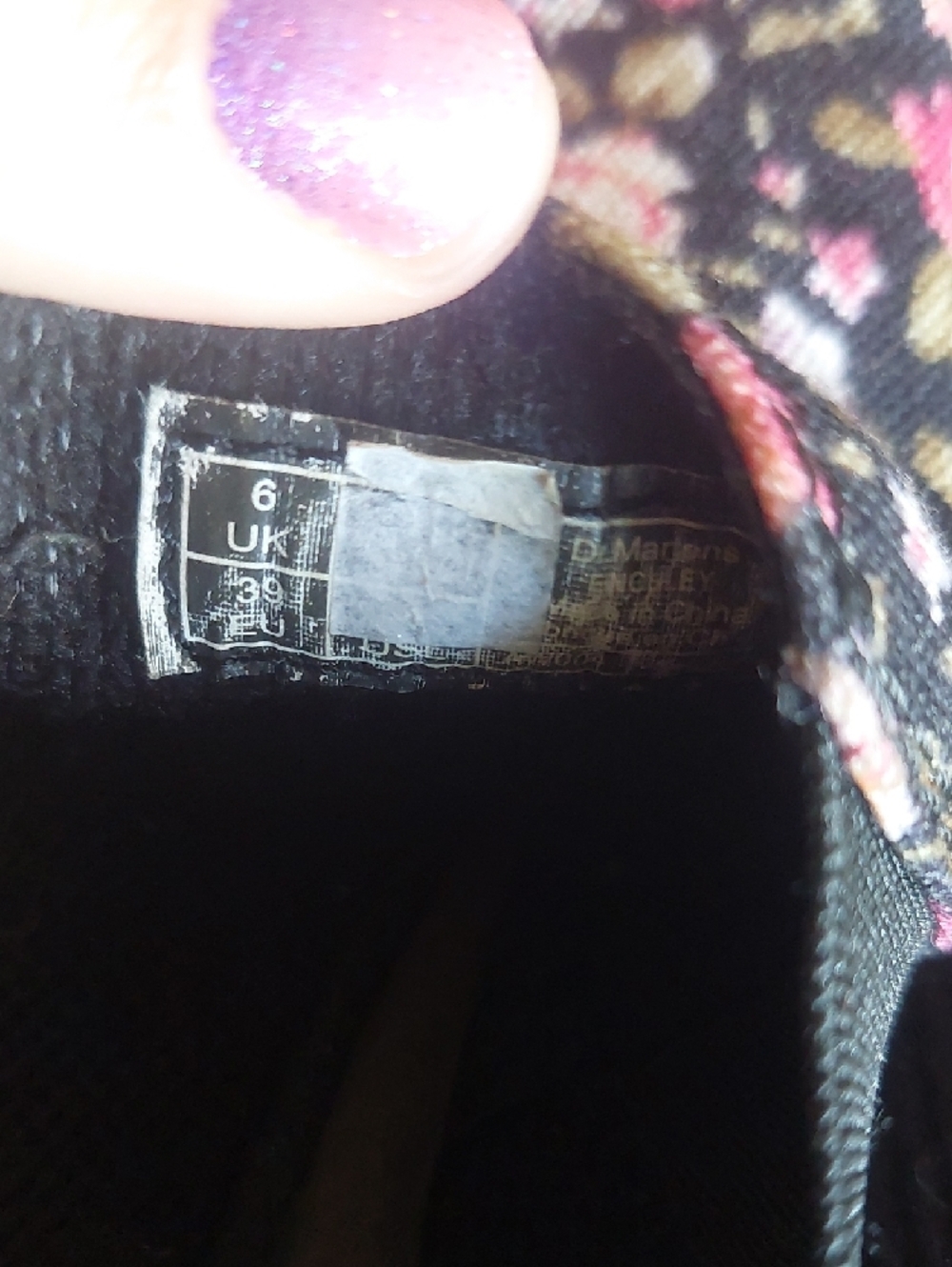 Dr. Martens Black Floral Slip-On Sneakers - Picture 7 of 7